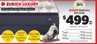 Surplus Furniture Zurich Luxury Queen Mattress Set offer