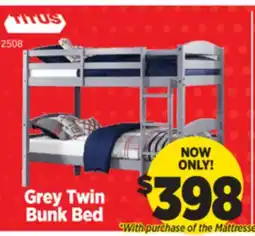 Surplus Furniture Grey Twin/Twin Bunk Bed offer