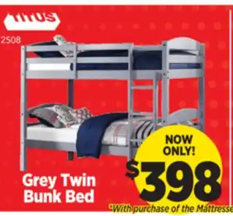 Surplus Furniture Grey Twin/Twin Bunk Bed offer