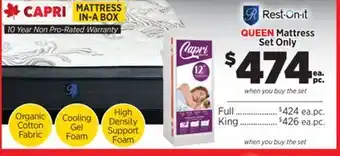 Surplus Furniture Capri Queen Mattress Set offer