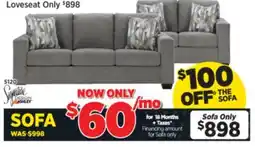 Surplus Furniture Deltona Graphite Sofa offer