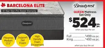 Surplus Furniture Barcelona Elite Queen Mattress Set offer