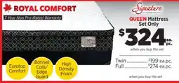 Surplus Furniture Royal Comfort Queen Mattress Set offer