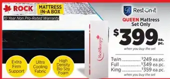 Surplus Furniture Rock Queen Mattress Set offer