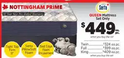 Surplus Furniture Nottingham Prime Queen Mattress Set offer