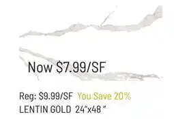 Hardwood Design Centre 24 x 48 Lentin Gold Tiles offer