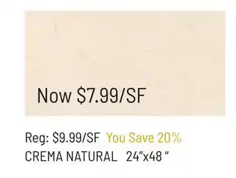 Hardwood Design Centre 24 x 48 Crema Natural Tile offer