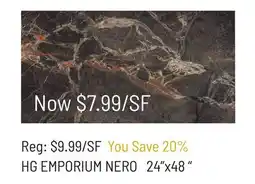 Hardwood Design Centre 24 x 48 Hg Emporium Nero Tile offer