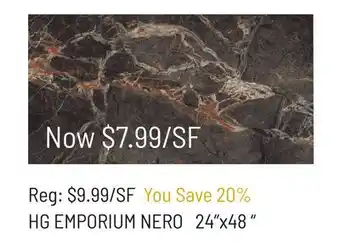 Hardwood Design Centre 24 x 48 Hg Emporium Nero Tile offer