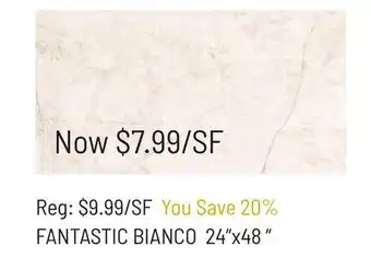 Hardwood Design Centre FANTASTIC BIANCO 24 x 48 offer