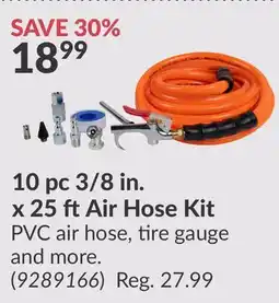 Princess Auto 10 pc 3/8 in. x 25 ft Air Hose Kit offer