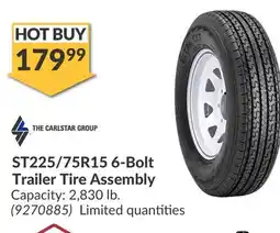 Princess Auto ST225/75R15 6-Bolt Trailer Tire offer