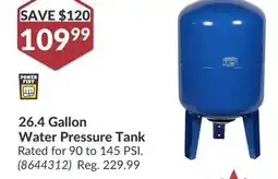 Princess Auto 26.4 Gallon Water Pressure Tank offer