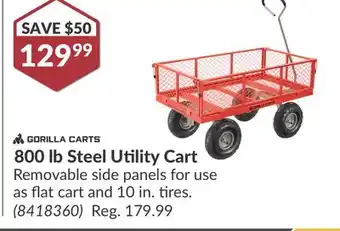 Princess Auto 800 lb Steel Utility Cart offer