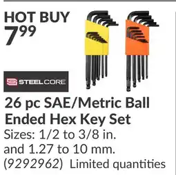 Princess Auto 26 pc SAE/Metric Ball Ended Hex Key Set offer