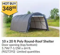 Princess Auto 10 x 20 ftPoly Round-Roof Shelter offer