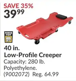 Princess Auto 40 in. Low-Profile Creeper offer