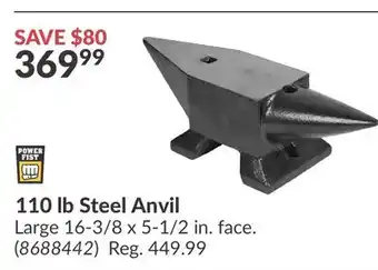 Princess Auto 110 lb Steel Anvil offer