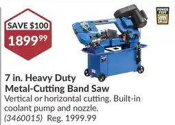 Princess Auto 7 in. Heavy Duty Metal-Cutting Band Saw offer