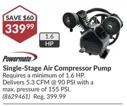 Princess Auto Single-Stage Air Compressor Pump offer