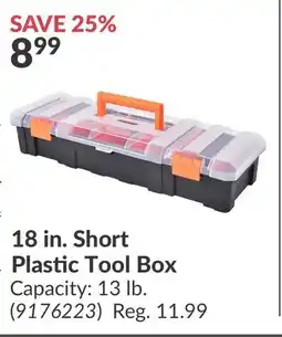 Princess Auto 18 in. Short Plastic Tool Box offer