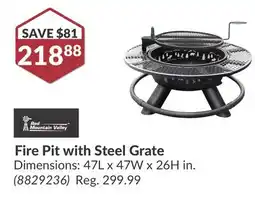 Princess Auto Fire Pit with Steel Grate offer