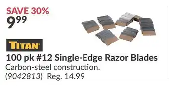 Princess Auto 12 Single-Edge Razor Blades offer