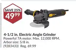 Princess Auto 4-1/2 in. Electric Angle Grinder offer