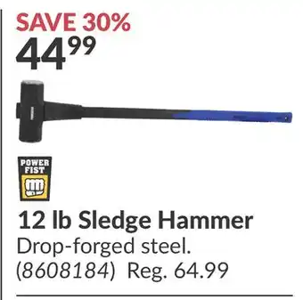 Princess Auto 12 lb Sledge Hammer offer