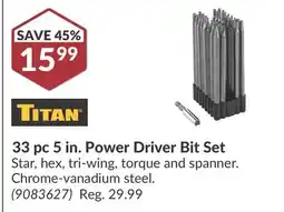 Princess Auto 33 pc 5 in. Power Driver Bit Set offer