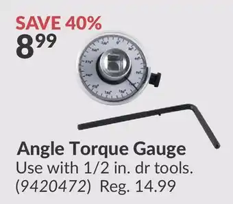 Princess Auto Angle Torque Gauge offer