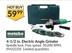 Princess Auto 4-1/2 in. Electric Angle Grinder offer