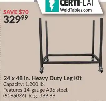 Princess Auto 24 x 48 in. Heavy Duty Leg Kit offer