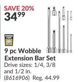 Princess Auto 9 pc Wobble Extension Bar Set offer