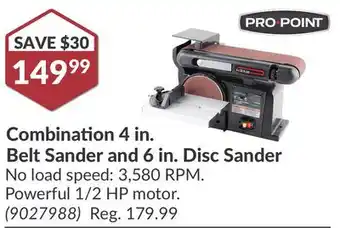 Princess Auto Combination 4 in. Belt Sander and 6 in. Disc Sander offer