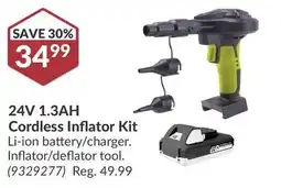 Princess Auto 24V 1.3AH Cordless Inflator Kit offer
