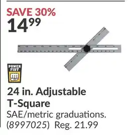 Princess Auto 24 in. Adjustable T-Square offer