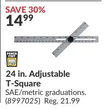 Princess Auto 24 in. Adjustable T-Square offer