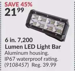 Princess Auto 6 in. 7,200 Lumen LED Light Bar offer