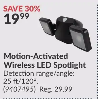 Princess Auto Motion-Activated Wireless LED Spotlight offer
