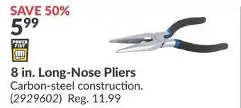 Princess Auto 8 in. Long-Nose Pliers offer