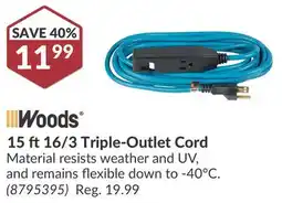 Princess Auto 15 ft 16/3 Triple-Outlet Cord offer
