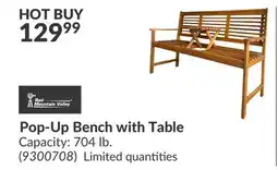 Princess Auto Pop-Up Bench with Table offer