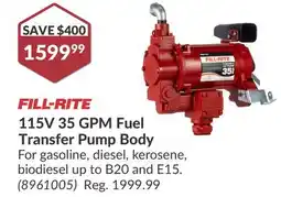 Princess Auto 115V 35 GPM Fuel Transfer Pump offer