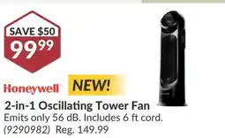 Princess Auto 2-in-1 Oscillating Tower Fan offer