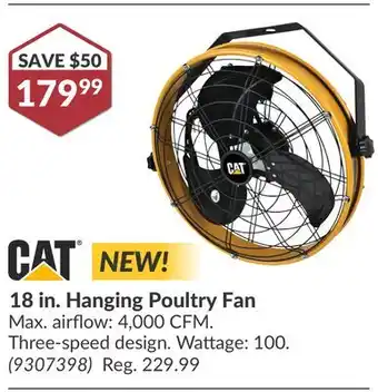 Princess Auto 18 in. Hanging Poultry Fan offer