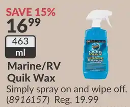 Princess Auto Marine/RV Quik Wax spray offer