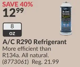 Princess Auto A/C R290 Refrigerant offer