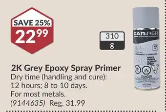 Princess Auto 2K Grey Epoxy Spray Primer offer
