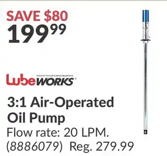 Princess Auto 3:1 Air-Operated Oil Pump offer